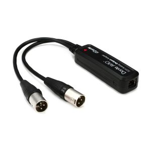 Dante AVIO output to dual analog XLR adapter